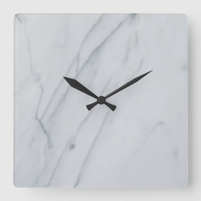 Marmorstein 10,75" quadratische Acrylwand Wanduhr (Vorderseite)