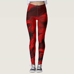 Marmorstein sieht blutrote Leggings aus