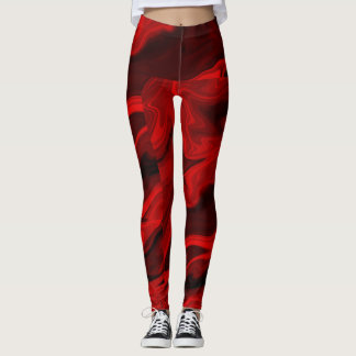 Marmorstein sieht blutrote Leggings aus