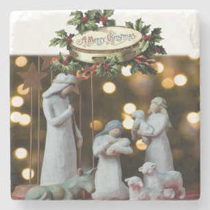 Marmorstein-Unterlage Weihnachten Steinuntersetzer