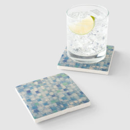 Marmorstein-Untersetzer "Blue Weave" Steinuntersetzer