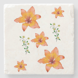 Marmorstein Untersetzer Floral