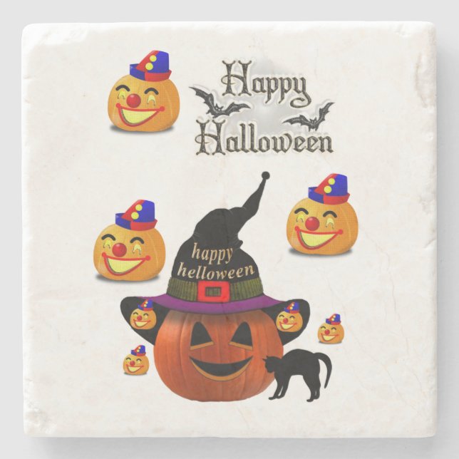 Marmorstein Untersetzer Halloween (Vorderseite)