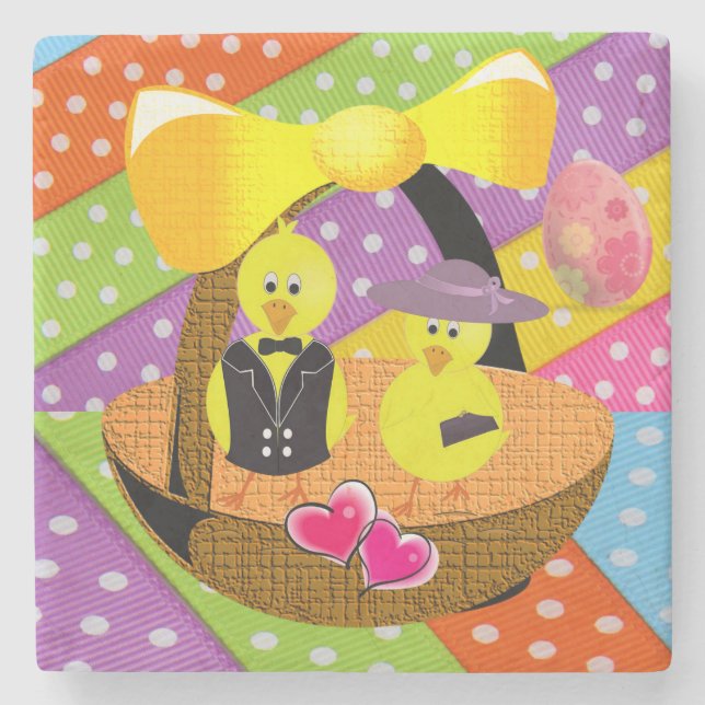 Marmorstein Untersetzer Oster (Vorderseite)