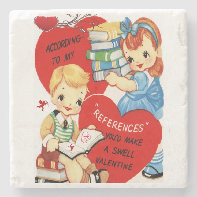 Marmorstein Untersetzer Valentinstag (Vorderseite)