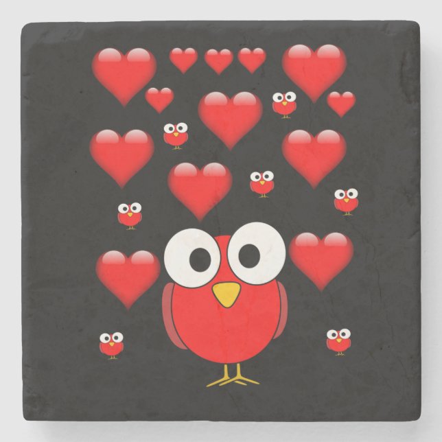 Marmorstein Untersetzer Valentinstag (Vorderseite)