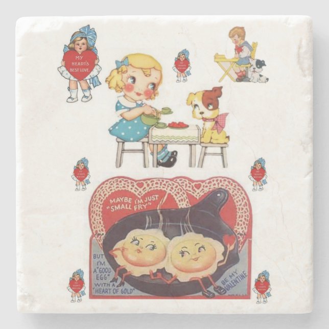 Marmorstein Untersetzer Valentinstag (Vorderseite)