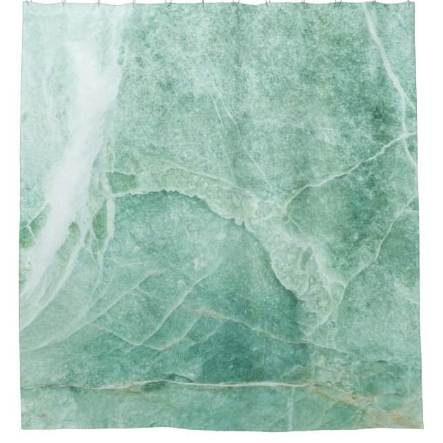 Marmorsteinmuster, grüne Textur. Duschvorhang (Vorderseite)