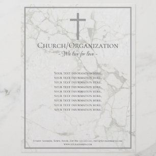 Marmorsteinschrift der religiösen Organisation Briefbogen