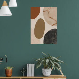 Marmorstruktur abstrakte Formen Kunstposter Luxu Poster