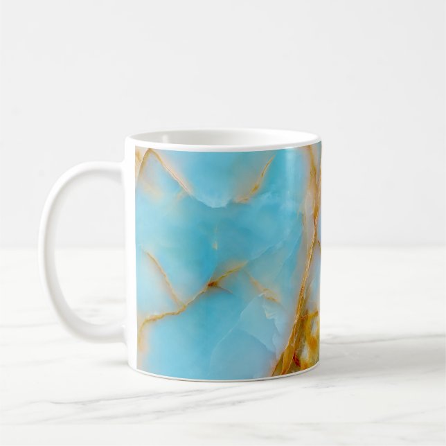 Marmorstruktur, buntes Onyx-Interieur. Kaffeetasse (Links)