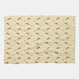 Marmorstruktur-Collage mit goldenen diagonalen Met Geschirrtuch
