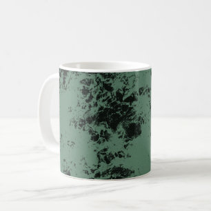 Marmorstruktur in Schwarz und Grün Kaffeetasse