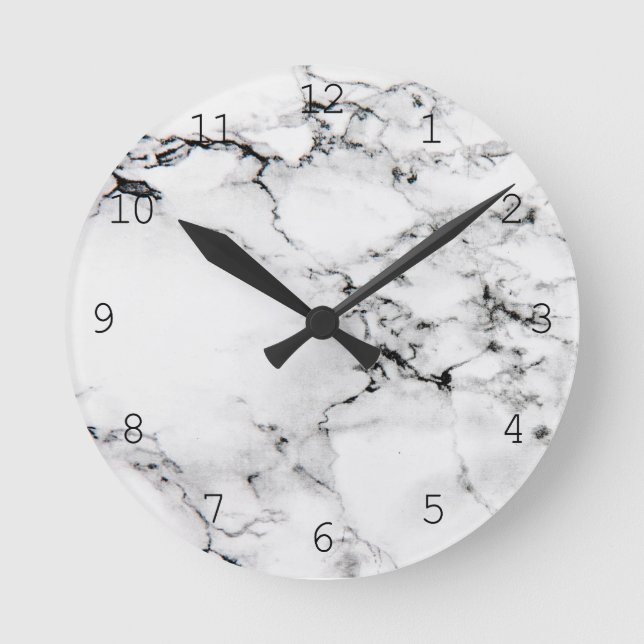 Marmorstruktur Runde Wanduhr (Vorderseite)