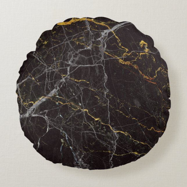Marmortextur: Eleganter Designhintergrund Rundes Kissen (Vorderseite)
