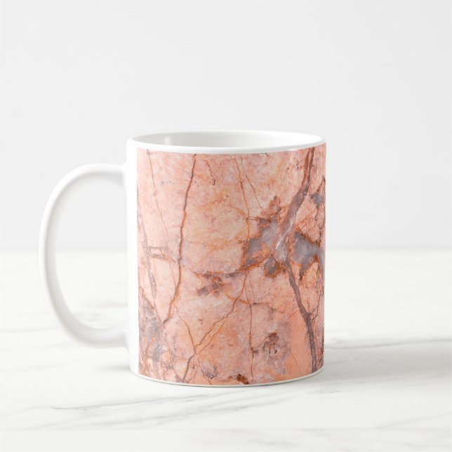 Marmortextur, weißes Muster Kaffeetasse (Links)