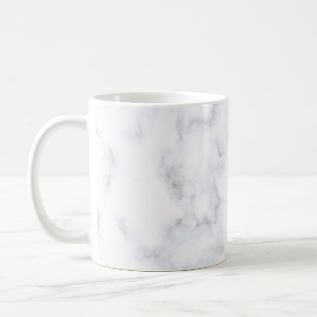 Marmortextur, weißes Muster Kaffeetasse (Links)