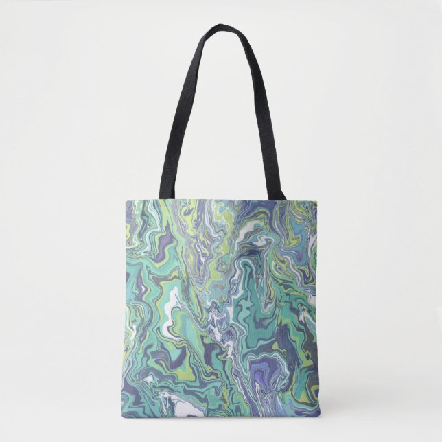 Marmortexturmuster Niedlich Tasche (Vorderseite)