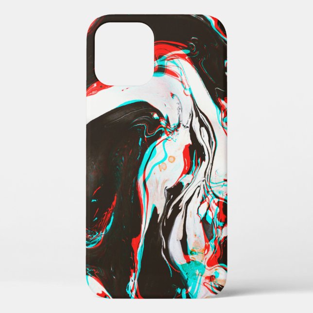 Marmortinte: Verzerrte Glitchtextur. Case-Mate iPhone Hülle (Rückseite)