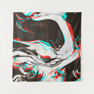 Marmortinte: Verzerrte Glitchtextur. Wandteppich