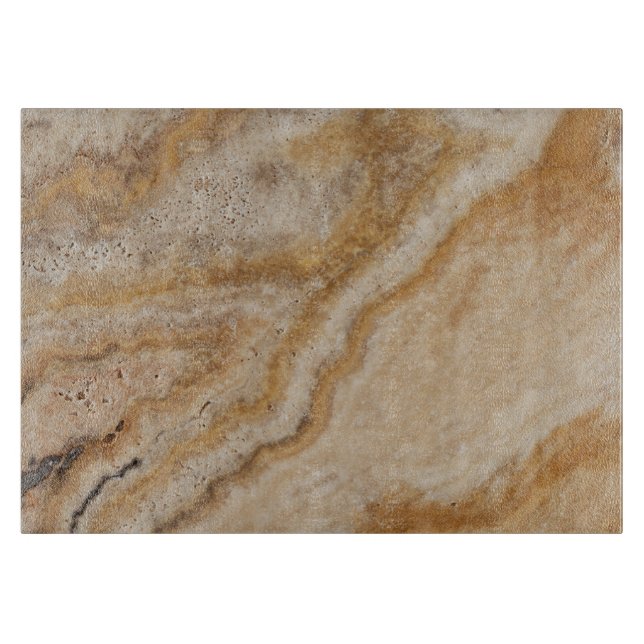 Marmoruntergrund Stone Template Tan Natural Schneidebrett (Vorderseite)