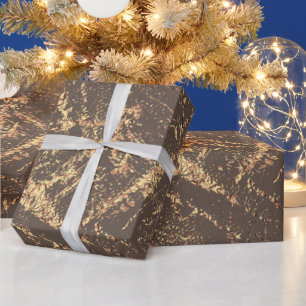 Marmorvene Imitate goldbraun agieren elegant chic Geschenkpapier
