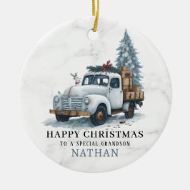 Marmorweihnachtwagen Keramik Ornament