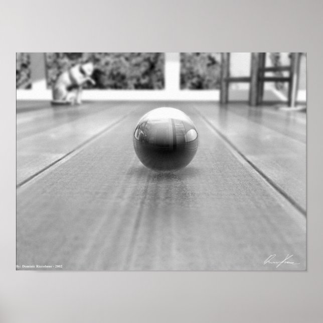 Marmorwelt - Schwarz und Weiß Poster (Vorne)