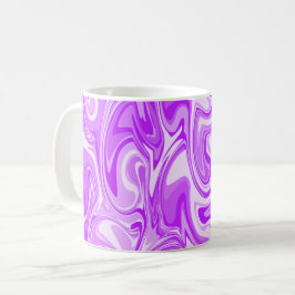 Marmorwirbelstruktur - Lila Farbtöne Kaffeetasse