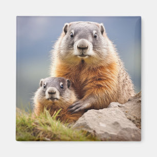 Marmot Animal Wild Beauty Freedom Wilderness Liebe Magnet