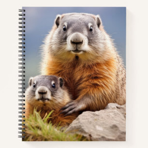 Marmot Animal Wild Beauty Freedom Wilderness Peace Notizbuch