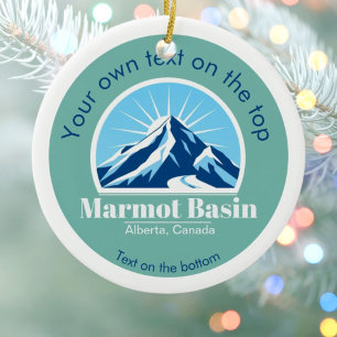 Marmot Basin Alberta Kanada Blaue Berg Keramik Ornament