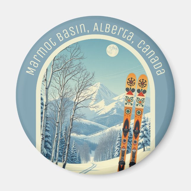 Marmot Basin Alberta Kanada Ski-Souvenir  Magnet (Vorne)