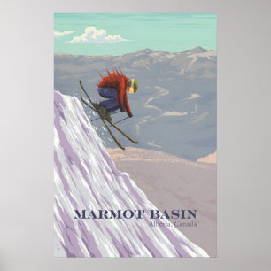 Marmot Basin Ski Resort Reiseplakat Poster