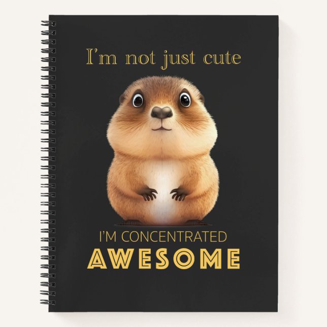 Marmot konzentrierte Phantastische Niedlich Adorab Notizbuch (Vorderseite)