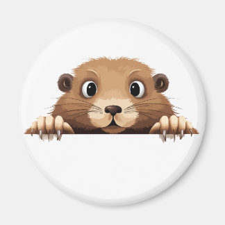 Marmot Peeking Niedlich Adorable Funny Animal Cart Magnet