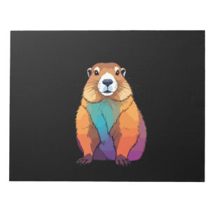 Marmot Vector Art mit lebhaften Farben Notizblock