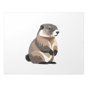 Marmot Vector Graphic Art Portrait Animal Spirit Notizblock