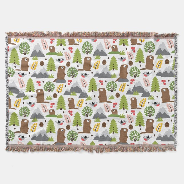 Marmots auf einem Bergglade Decke (Vorderseite)