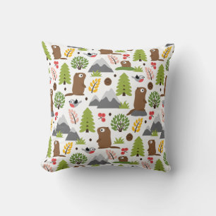 Marmots auf einem Bergglade Kissen