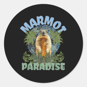 Marmots Niedlich - Animal Earth Day Marmots Lover Runder Aufkleber