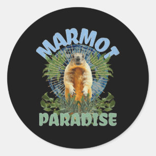 Marmots Niedlich - Animal Earth Day Marmots Lover Runder Aufkleber
