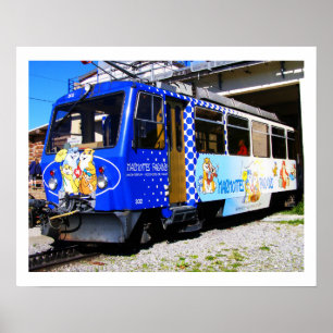 Marmottenzug in der Schweiz Poster