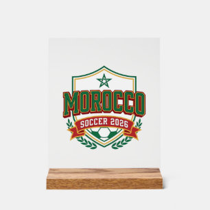 Maroc Football 2026 Football Gras Pays Typographie
