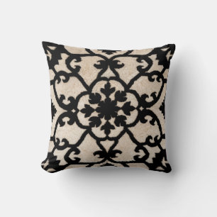 Marocain noir et blanc Kilim Coussins : un mélange