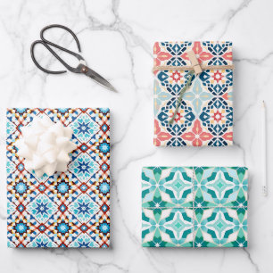 Marocain Zellij Motif Papier Enveloppement Cadeau