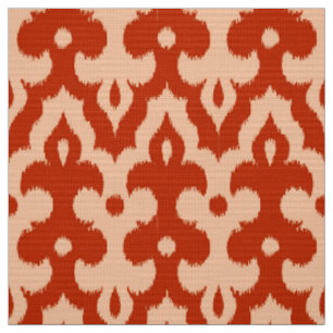 Marokkaner Ikat Damast-Muster, Mandarine Stoff