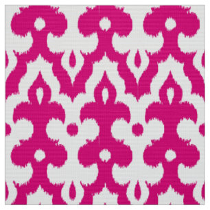 Marokkaner Ikat Damast-Muster, pinkfarbenes rosa Stoff