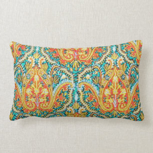 Marokkaner Paisley im Aqua-Blau und in der Lendenkissen
