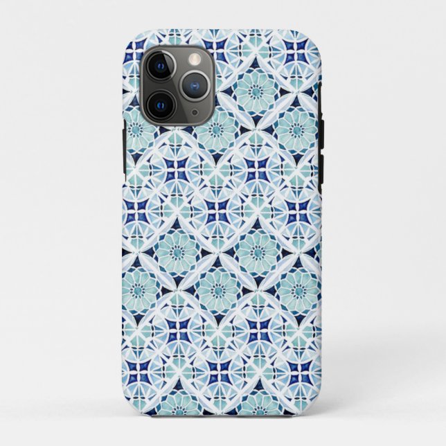 marokkanisch-blaues Fliesenmuster Case-Mate iPhone Hülle (Rückseite)